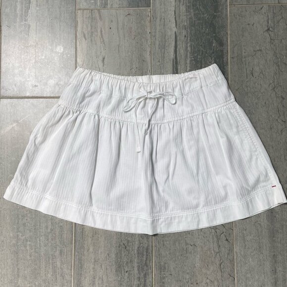 Xirena Sophie Elastic Waist Pull-On White Mini Skirt with Pockets Size Medium - Picture 1 of 9